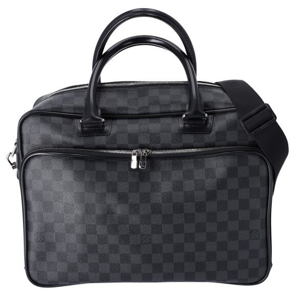 Louis Vuitton Icare Handbag N23253 Damier Graphite Canvas Black